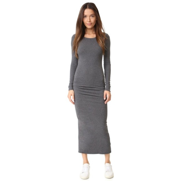 James Perse Dresses & Skirts - James Perse Long Sleeve Split Jersey Maxi Dress 0